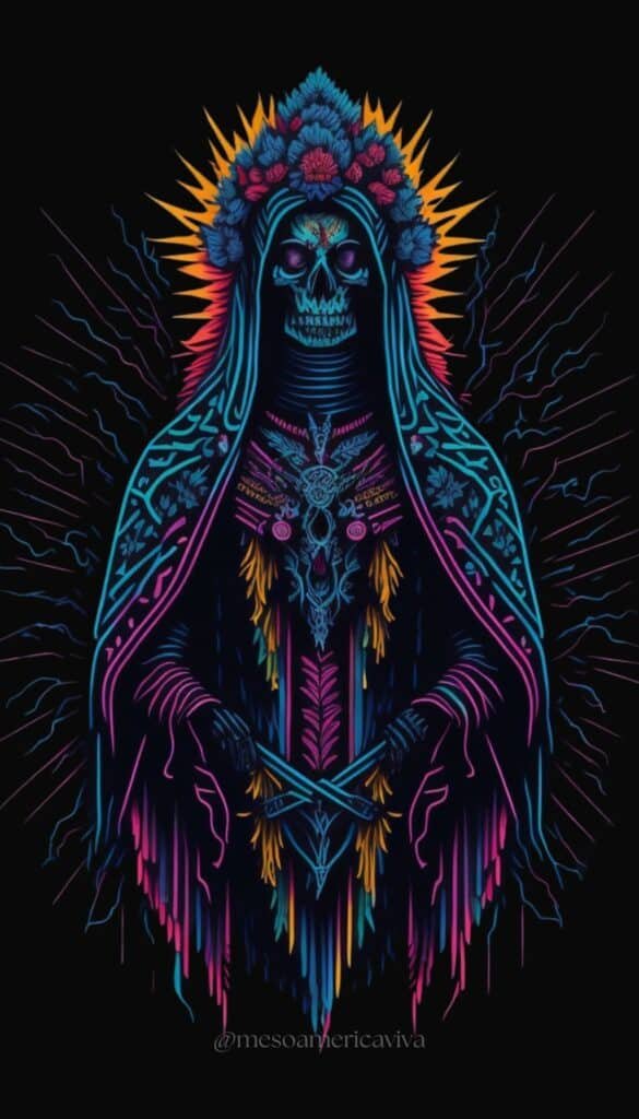 Tonantzin – Our Sacred Mother | Mexican Spiritual Wallpaper 🌺🌙